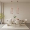 Lampa wisząca kolor ceglany ażurowa druciana owalna minimalistyczna loftowa uniwersalna klasyczna SPHERA S 11308 TK-LIGHTING